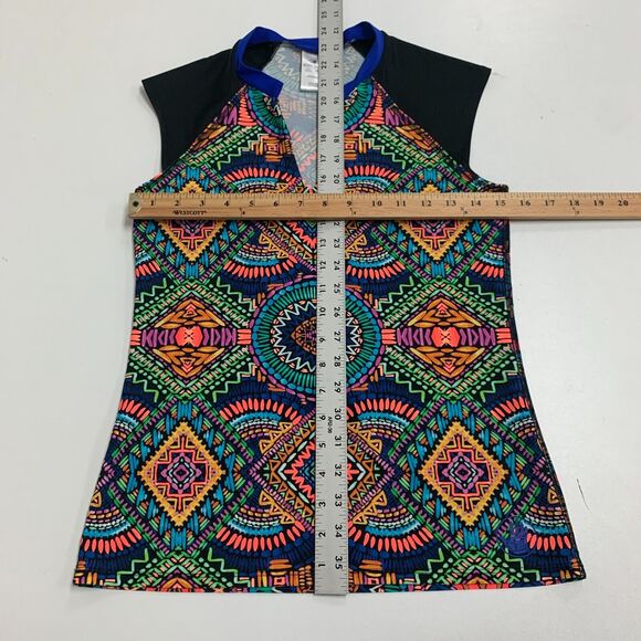 Body Glove Karma Exhale Rash Guard Womens S Small Black Split Neck Cap Sleeves - Picture 7 of 12